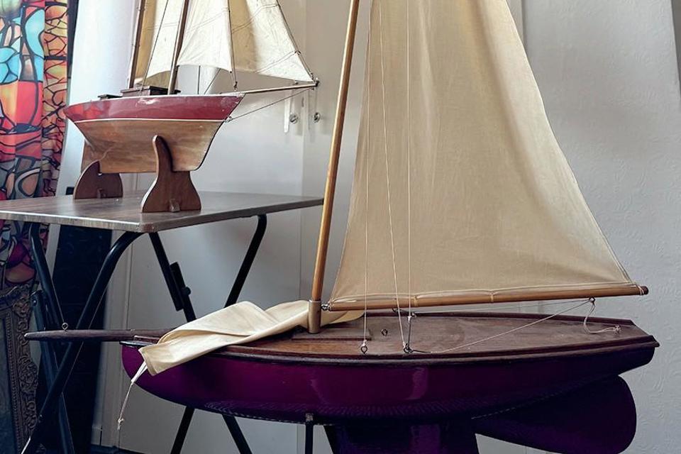 Schooner and pond yacht models