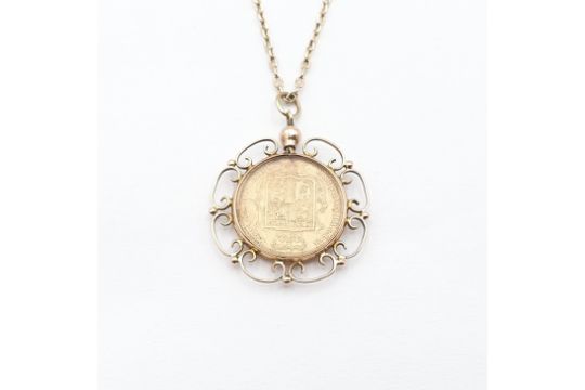 A Victorian Locket on gold-plated chain
