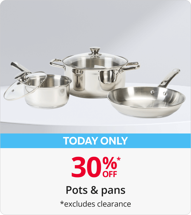 30% Off Pots & Pans 