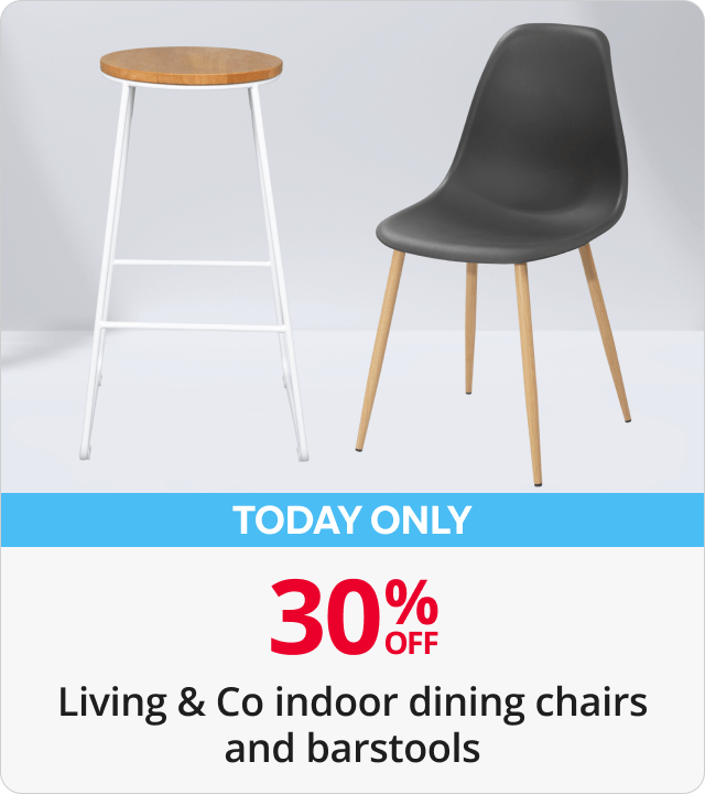 30% Off living & co indoor dining chairs and barstools 