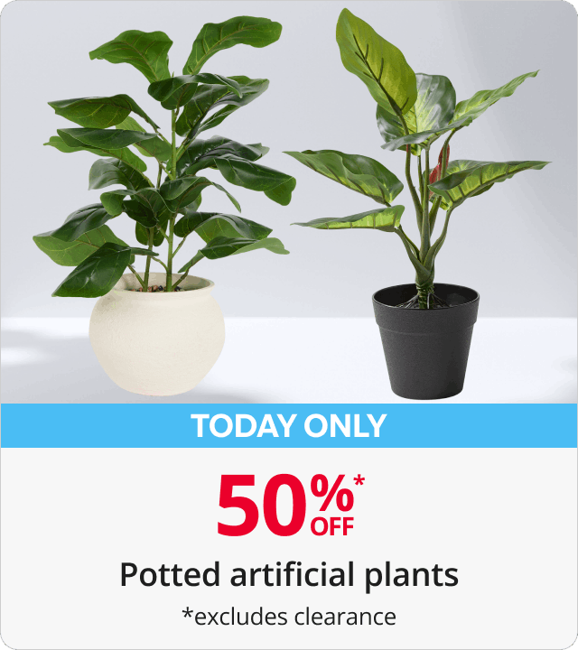 50% Off potted artificial plants 