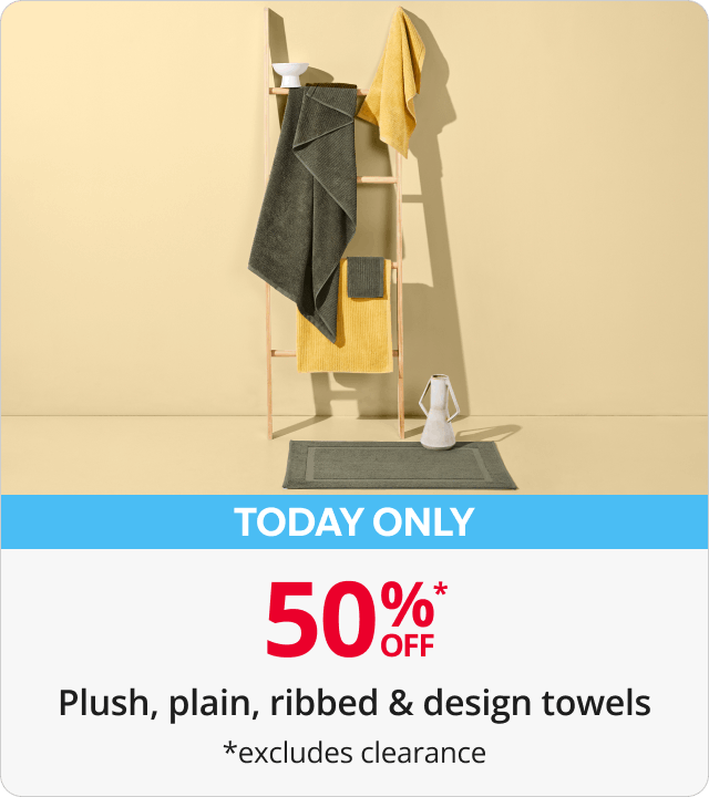 50% Off Selected Towels 