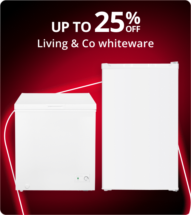 Black Friday - Up to 25% Off Living & Co whiteware 