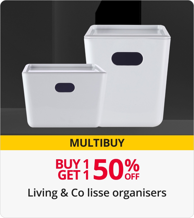 Buy 1 get 1 50% off living & co lisse organisers 