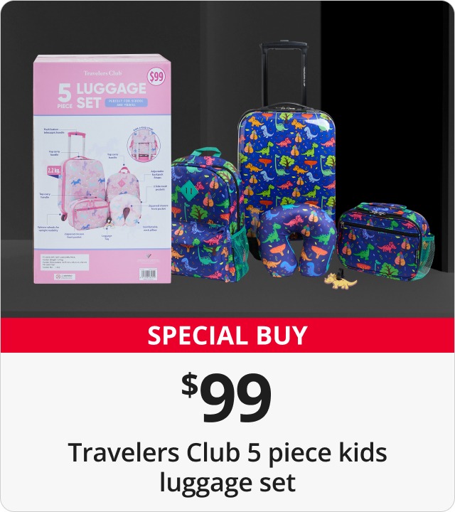 Travelers Club 5pc kids luggage set 