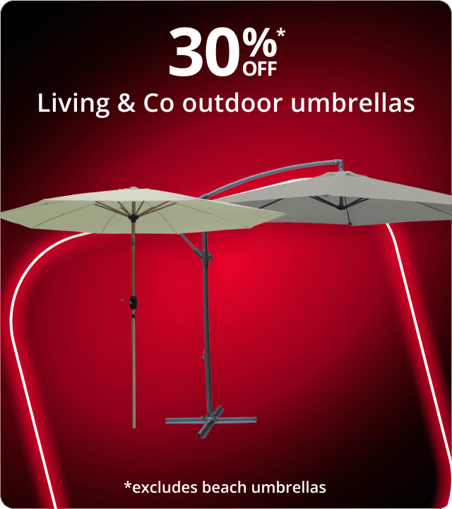Black Friday - 30% off living & co outdoor umbrellas 