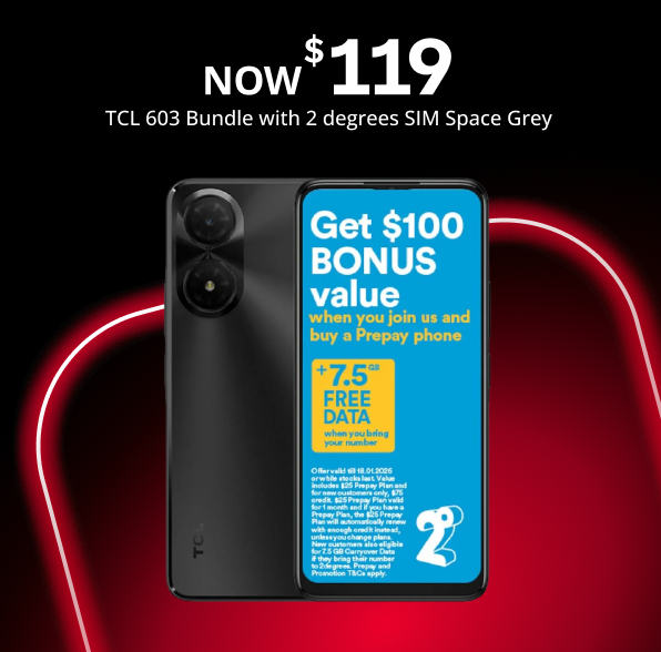 TCL 603 Bundle with 2 degrees SIM Space Grey