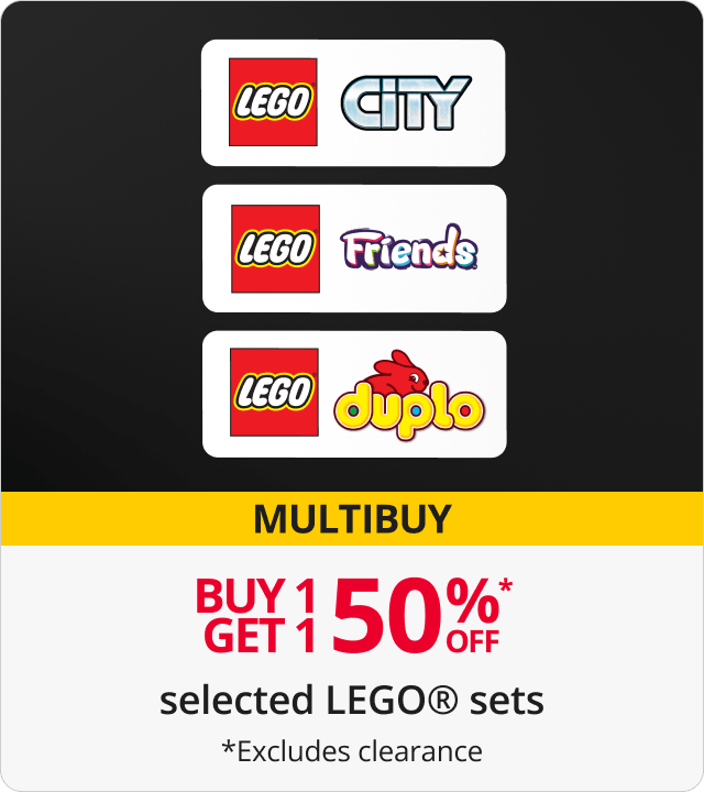 Buy 1 get 1 50% Off Selected LEGO sets 