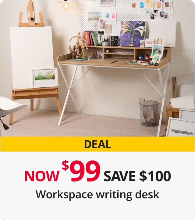 Workspace Writing Desk Now $99