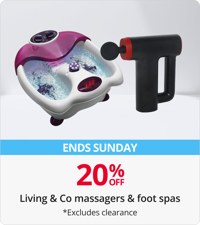 20% Living & Co massagers & foot spas