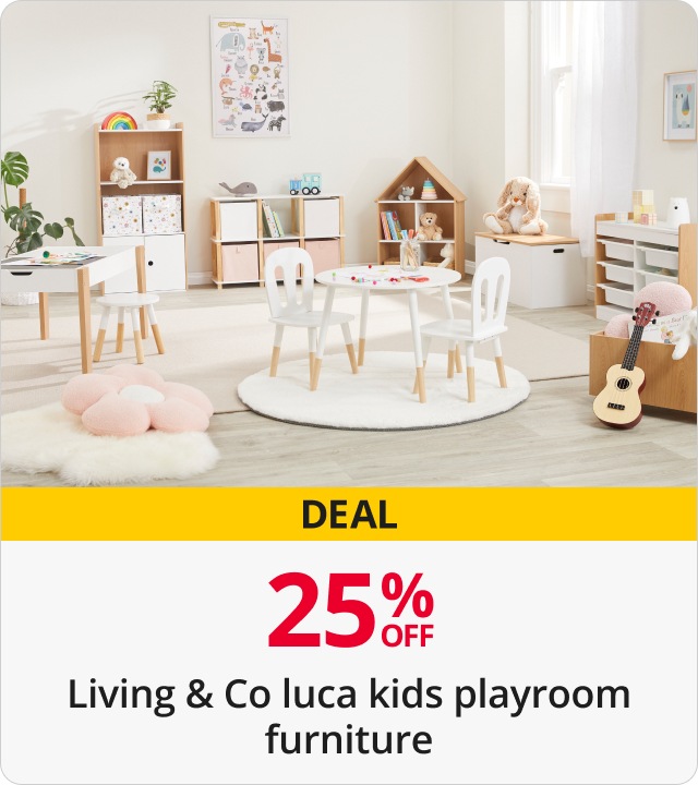 25% Off Living & Co Luca Kids Playroom Furniture 