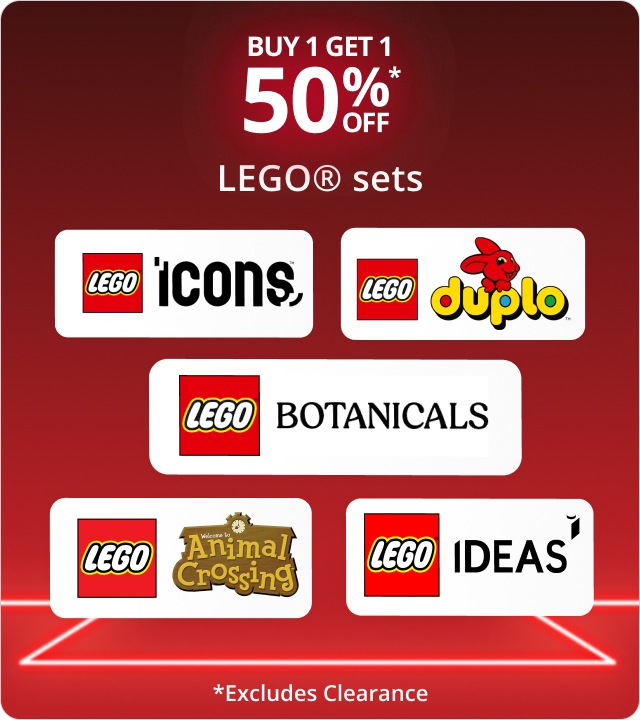 Buy 1 get 1 50% off selected Lego 