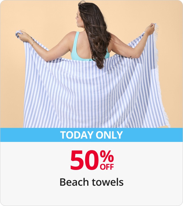 Today Only 50% Off Beach Towels 
