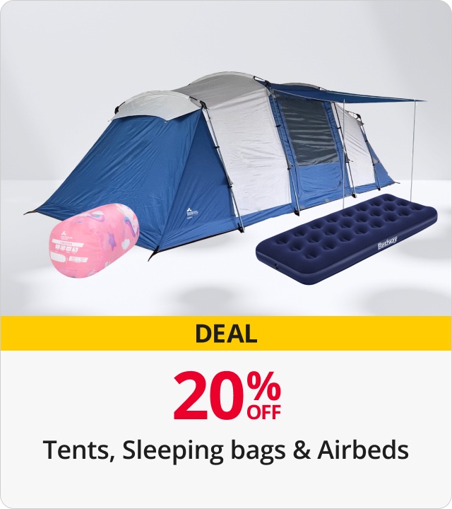 20% Off Tents, Sleeping Bags & Airbeds 
