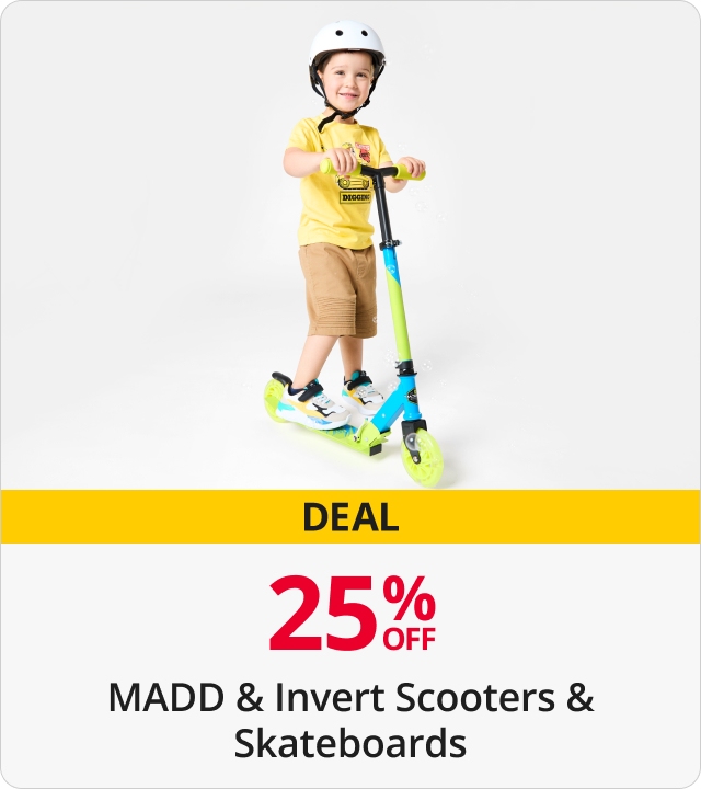 25% Off MADD & Invert Scooters & Skateboards 