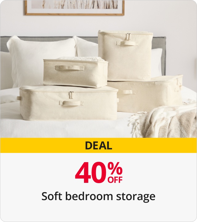 40% Off Soft Bedroom Storage 