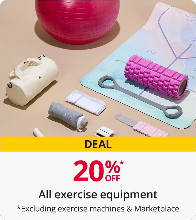 20% Off All Exercise Equipment 