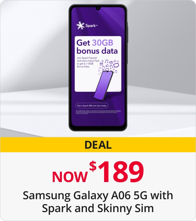 Samsung Galaxy A06 5G with Spark & Skinny Sim 