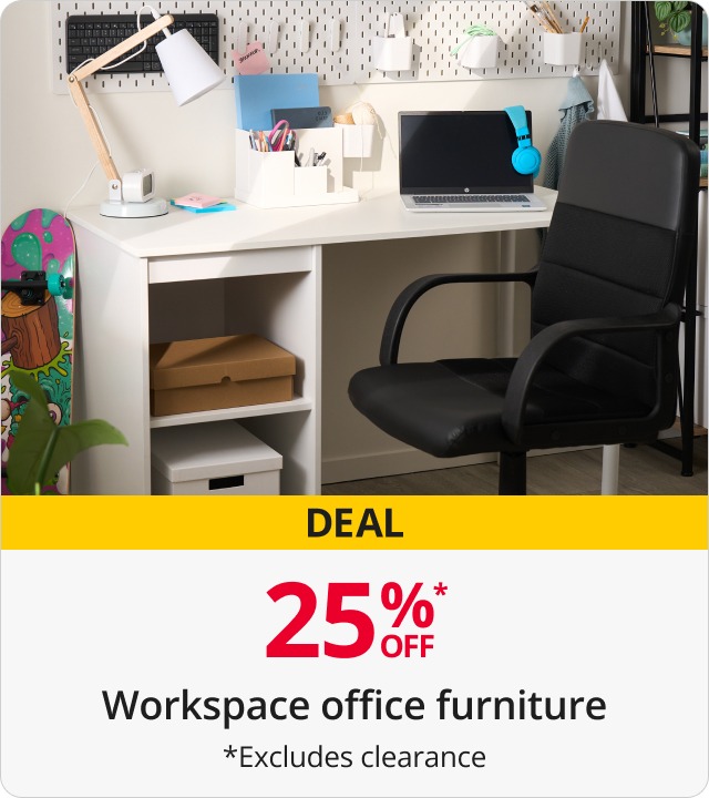 25% off workspace furniture