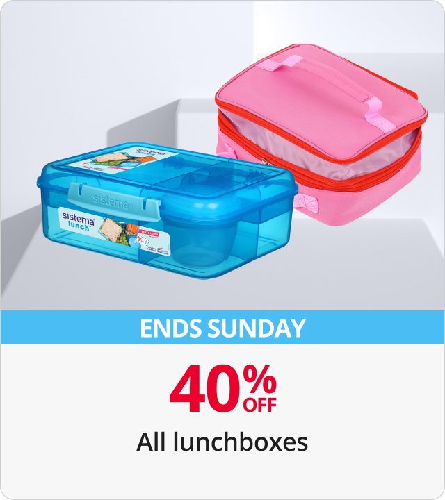 40% Off All Lunchboxes 