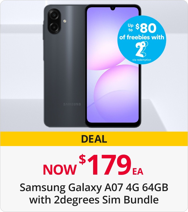 Samsung Galaxy A07 4G with 2Degrees Sim Bundle 