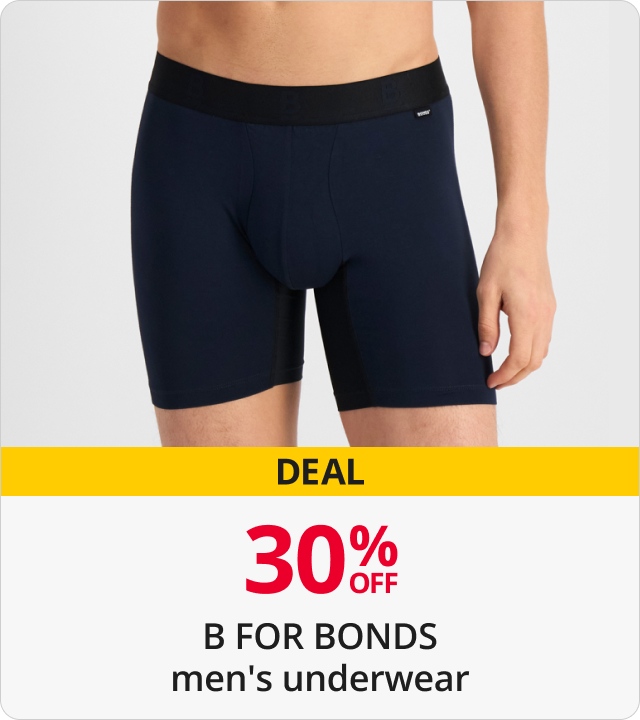 30% Off B for bonds mens underwear 