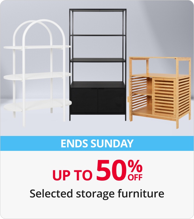 Up to 50% Off selected storage furniture 
