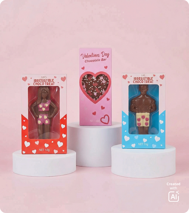 Valentines Choc Bar & Irresistible Choc Treats 