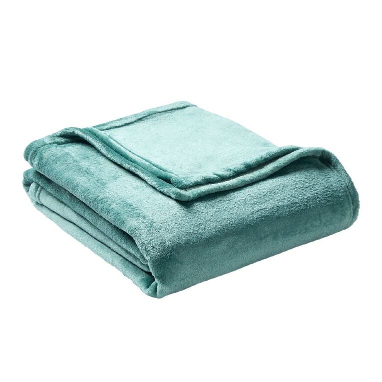 Living & Co Kids Plush Blanket Green Single