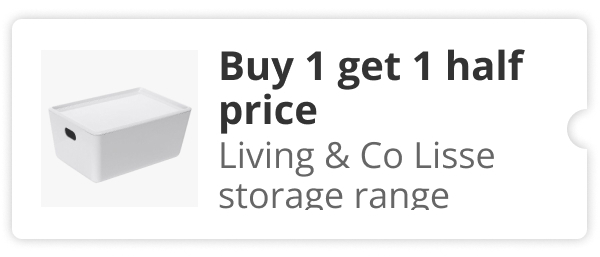 Buy 1 get 1 half price living & co lisse storage range 