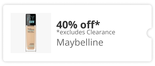 40% Off Maybelline 