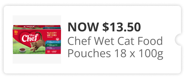 Chef wet cat food pouches 