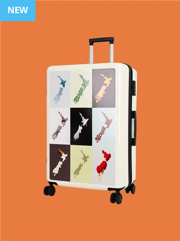 Glenn Jones 76cm Hard Side Check In Suitcase New Zealand Maps