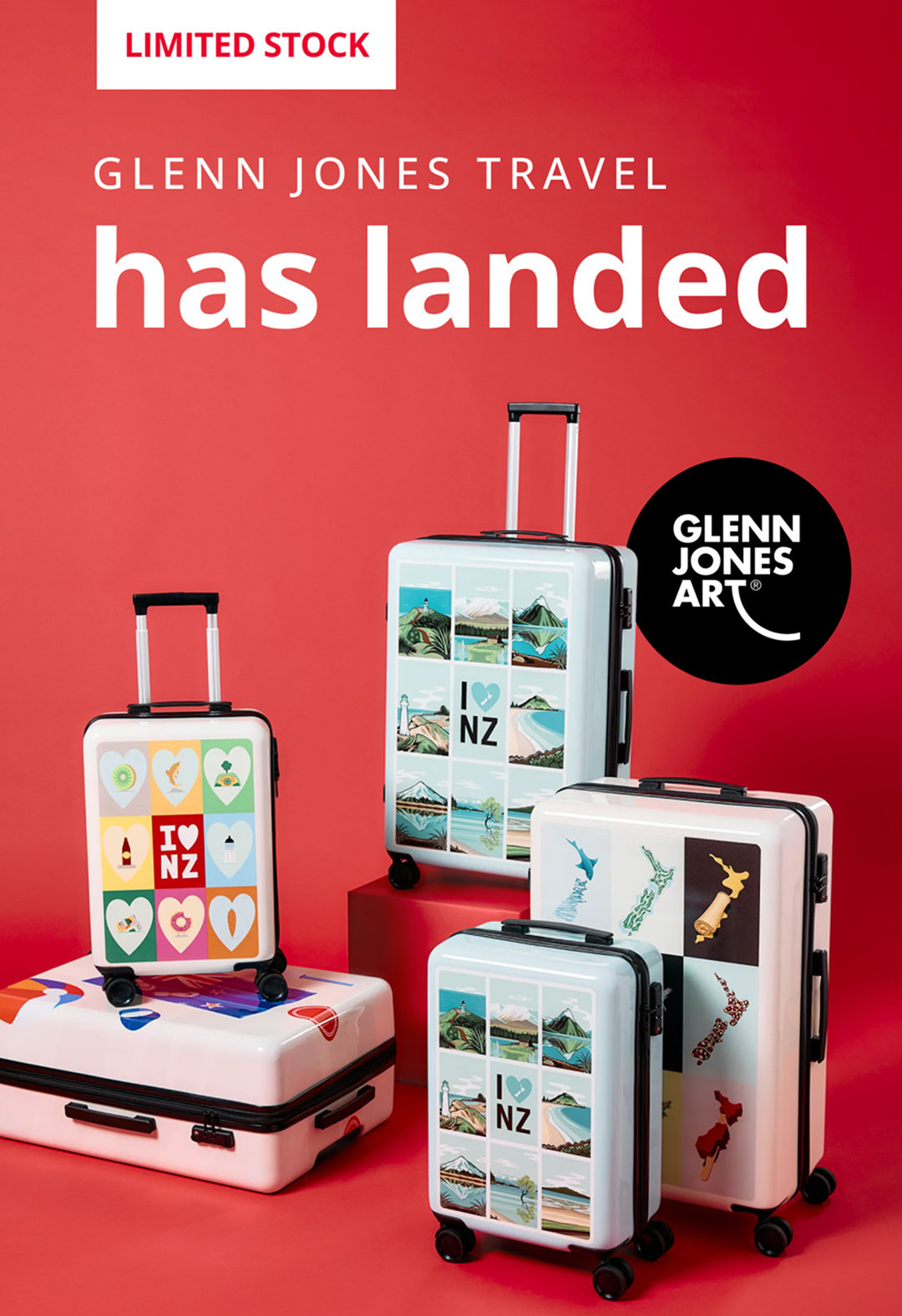 Glenn Jones Suitcases Range Available Now 