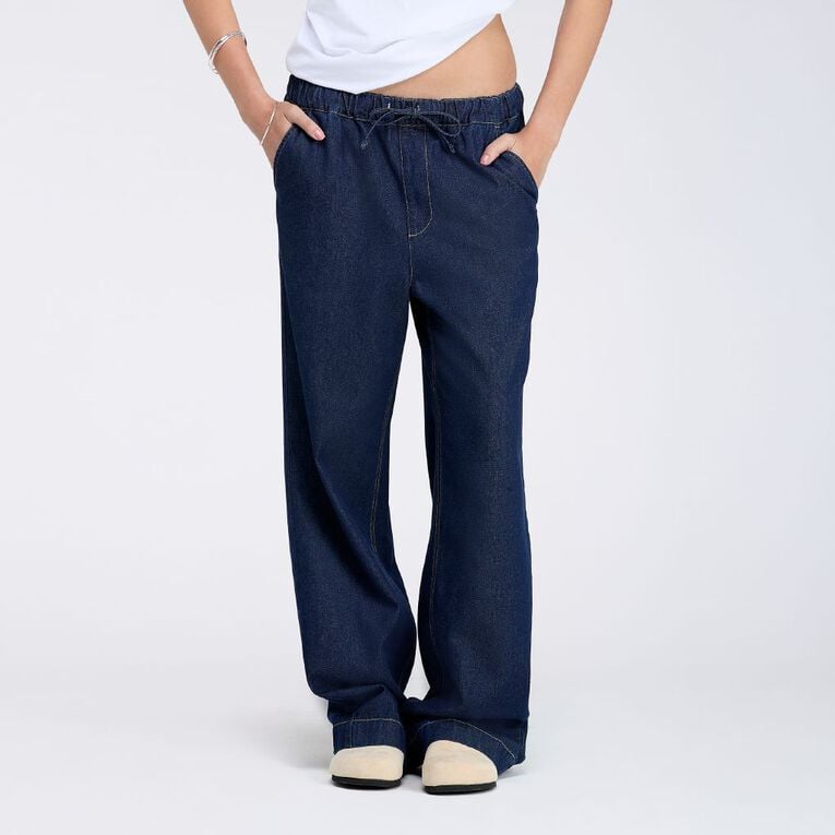 H&H Women's Wide Leg Pull On Jean 