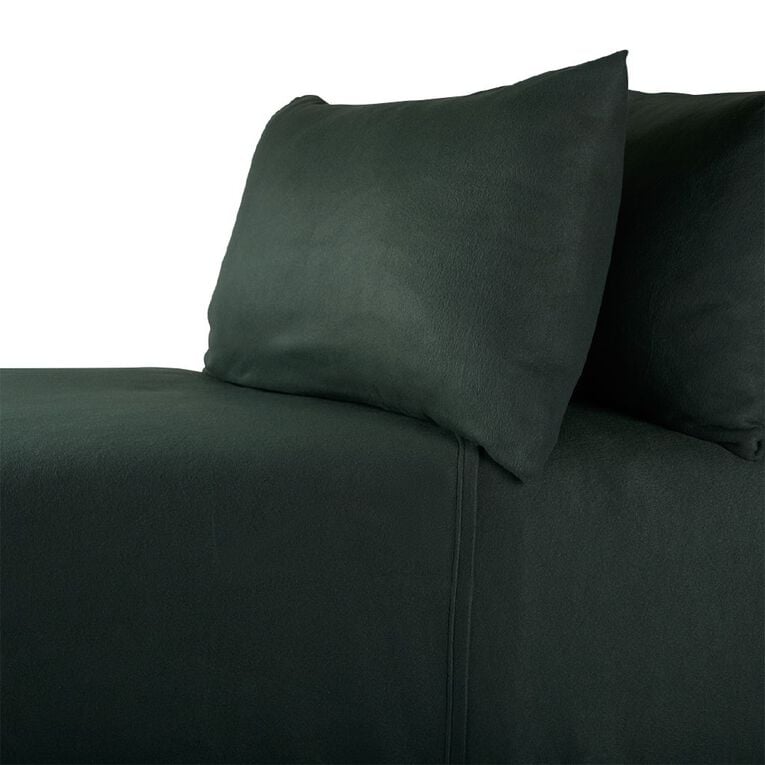 Living & Co Polar Flannel Sheet Set Green Queen