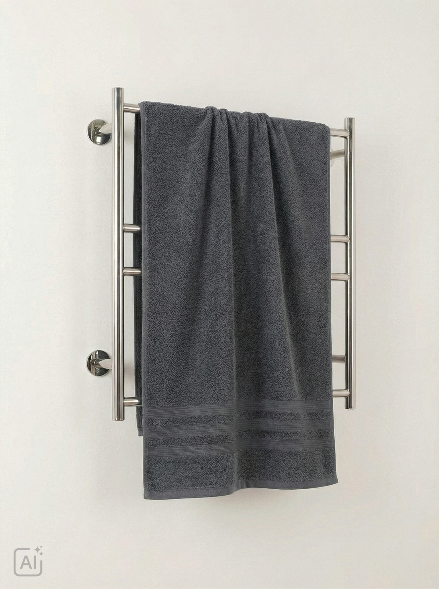 Living & Co Plush Plain Bath Towel Charcoal 68cm x 137cm