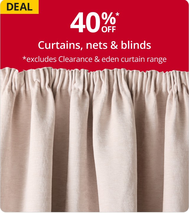40% Off Curtains, nets and blinds