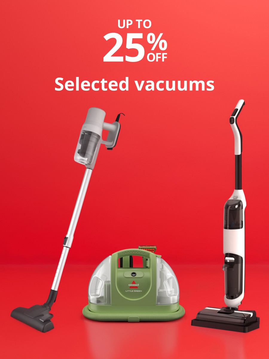 Up to 25% Off selected vacuums 
