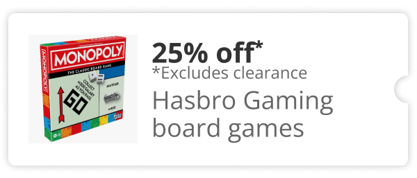 25% Off Hasbro Gaming Board Games 