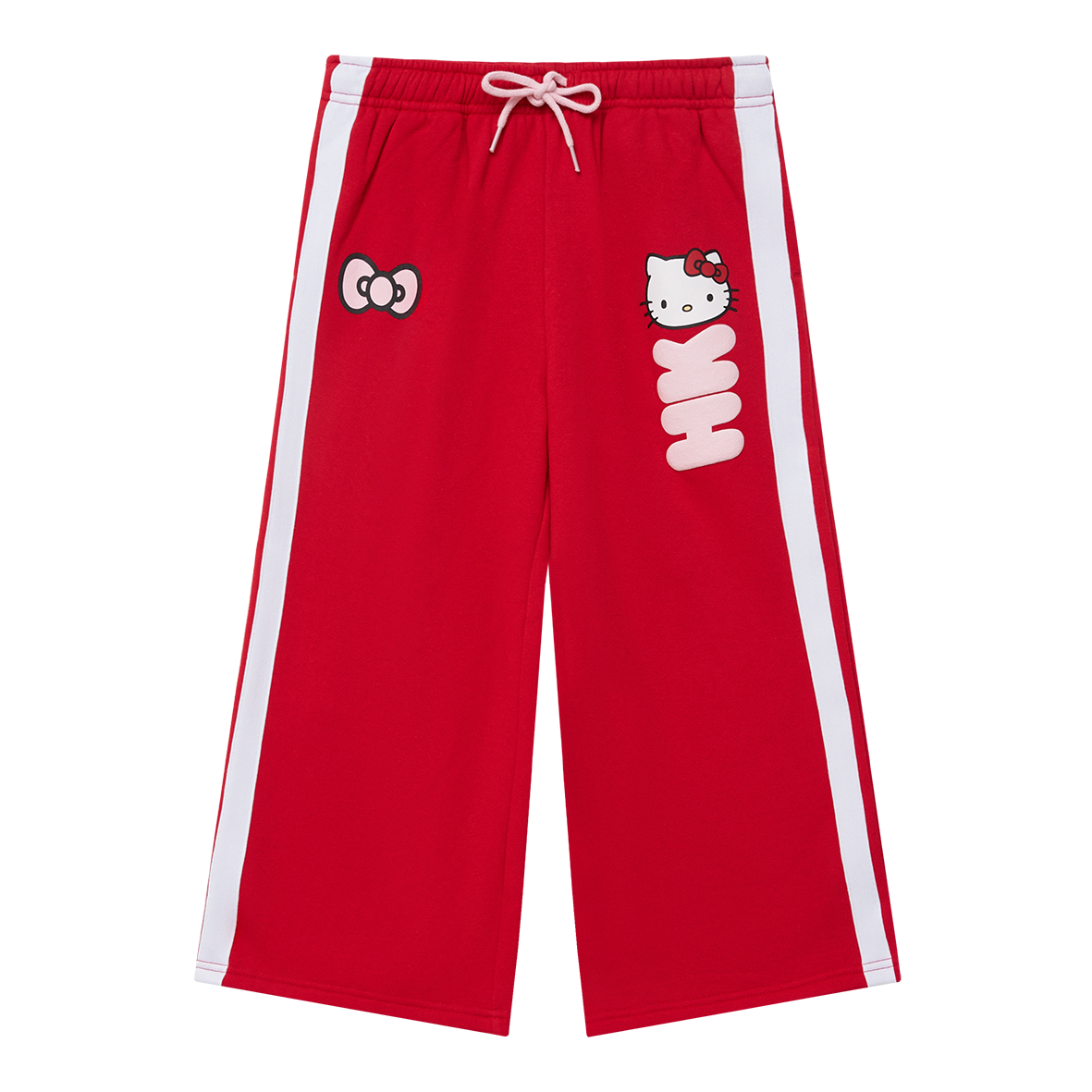 Hello Kitty Wide Leg Track Pant Red