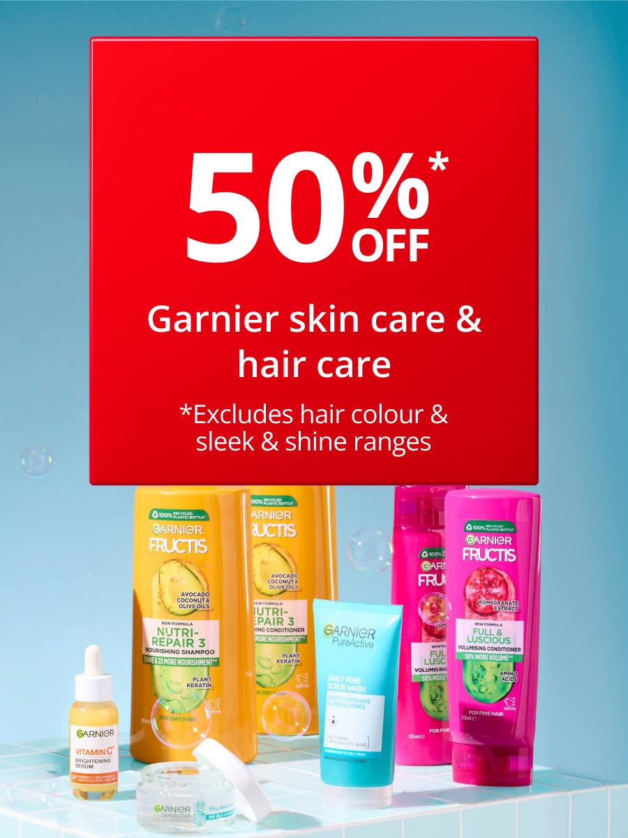 50% Off Garnier Hair & Skin care 