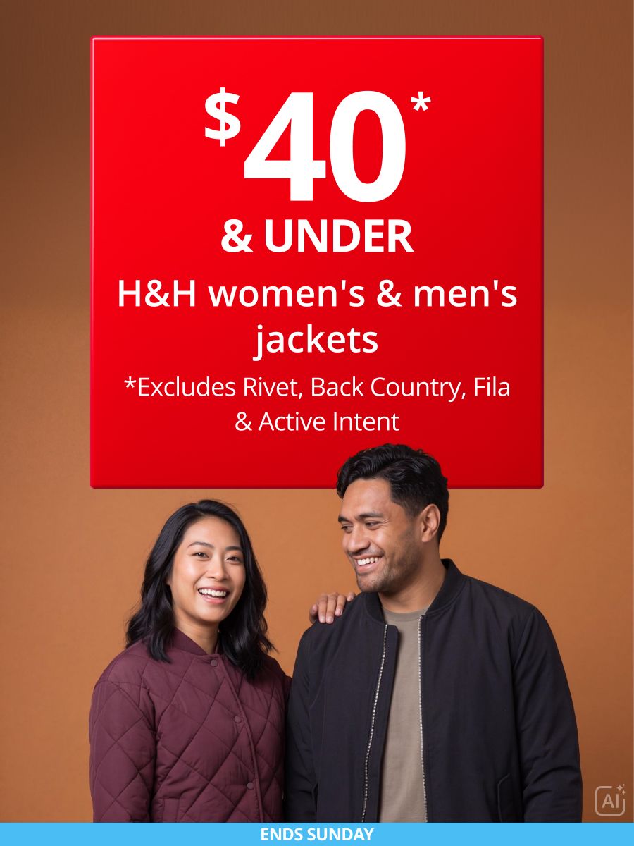 $40 & Under Selected Jackets 