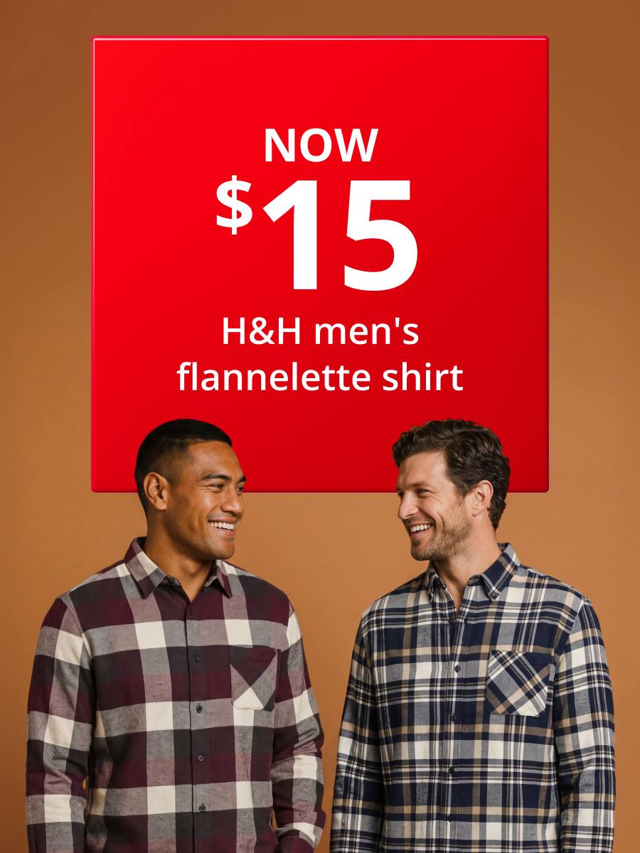 H&H Men's Flannelette Shirts $15ea 