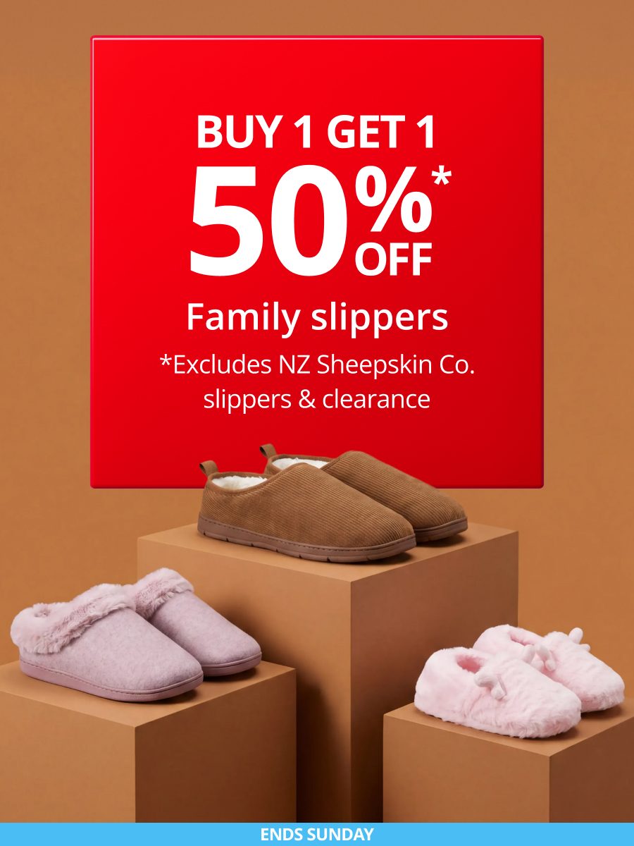 Buy 1 get 1 50% Off Family Slippers 