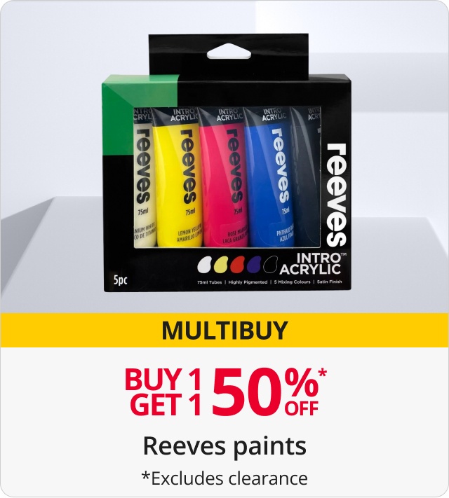 Buy 1 get 1 50% Off Reeves Paints 