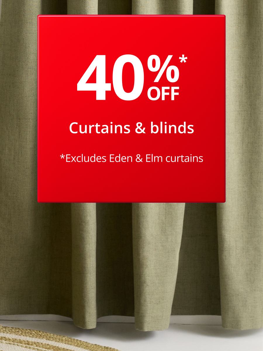 40% Off Curtains & Blinds 
