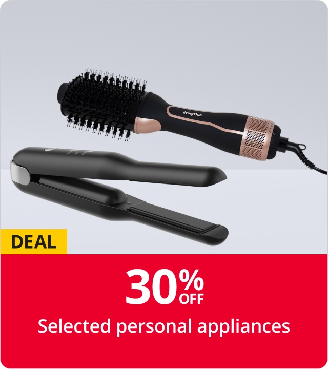 30% Off Selected personal appliances 
