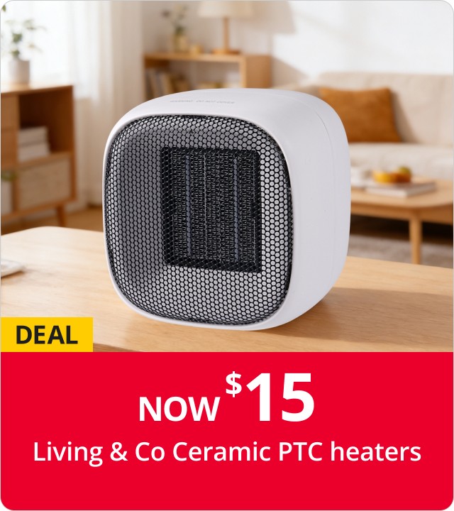 40% Off Living & Co ceramic tower heater 