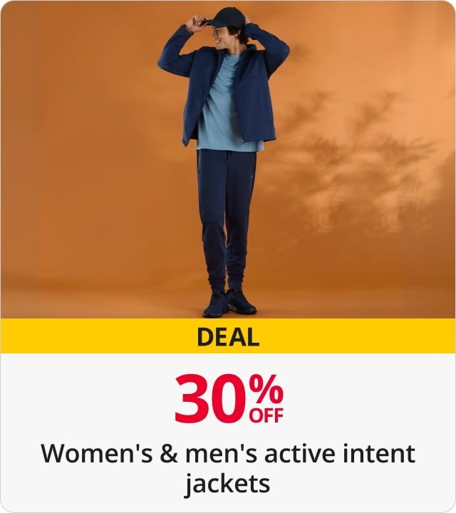 30% Off Women's & Men's Active Intent Jackets 